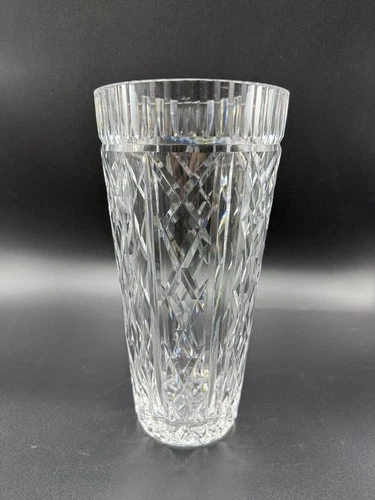 10" Waterford Crystal Killeen Column Flower Vase Large Vintage Signed  /ro