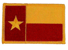 TEXAS FLAG GOLD ON RED PATCH