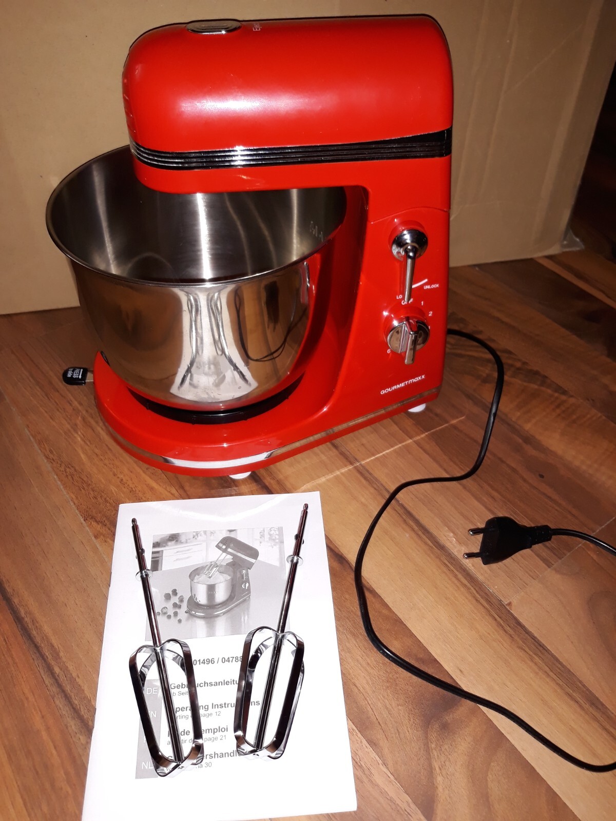 GOURMETmaxx Retro Küchenmaschine - Rot, 250W online kaufen | eBay 