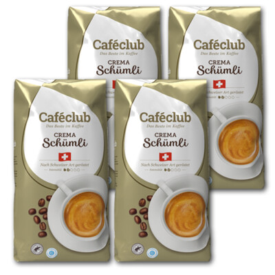 4 KG Caféclub Crema Schümli Kaffeebohnen