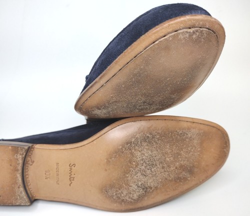 Paul Smith Navy Blue Suede Penny Loafer Shoes Men's Size 10.5 US - Picture 10 of 13