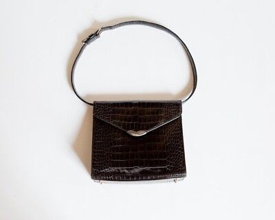 Vintage Ralph Lauren Crocodile Embossed Leather Kelly Bag Vintage Ralph Lauren Crocodile Embossed Leather Kelly Bag