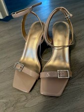New Nine West Beige Heel Dress Sandals Size 9