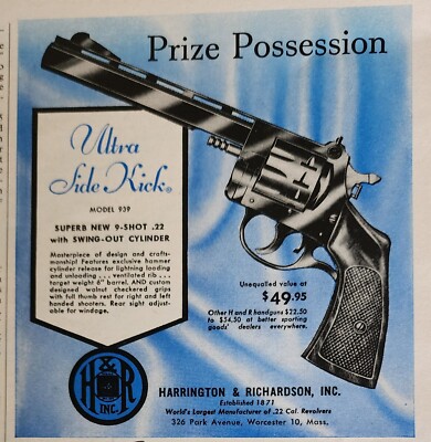 Harrington & Richardson H&R Pistol Revolver Gun Picture Magazine Ad ...