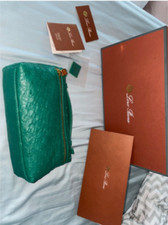 Loro Piana bag women ostrich leather green