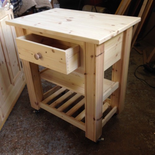 HANDMADE SOLID PINE KITCHEN ISLAND/TROLLEY eBay