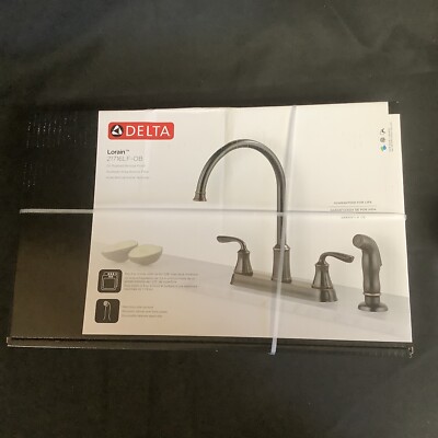 Delta Kitchen Faucet Lorain 21716LF-OB Oil RubBronze W/Side Sprayer Floor 3