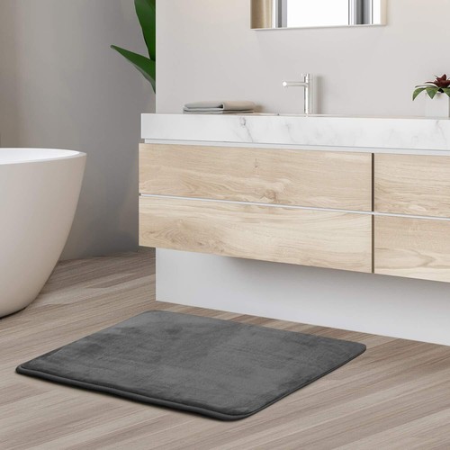 Velvet Memory Foam Bath Mat Non-Slip 17x24 Grey - Make Offer! - Picture 2 of 6