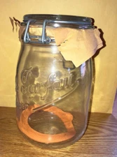 Le Parfait Clear Glass Canning Jar 1L Wire Locking Lid