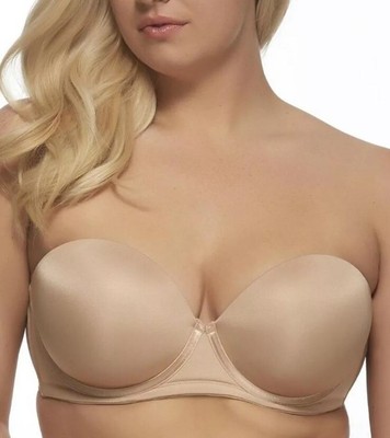 Paramour 235033 Marvelous 40C Nude Strapless T Shirt Seamless No Slip UW Bra NWT