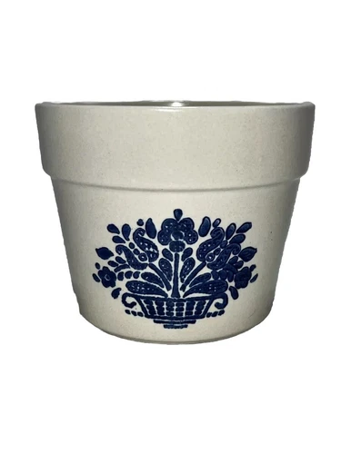 PFALTZGRAFF Yorktowne Flower Pot Plant Pot Stoneware Blue Pottery Crock