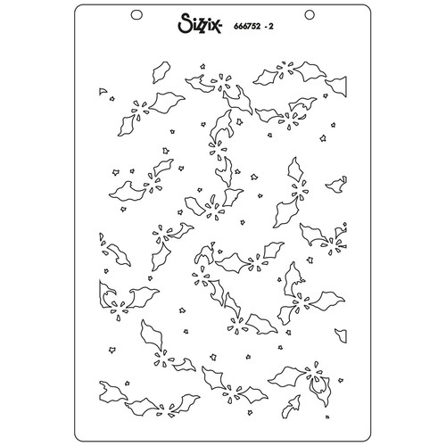 Sizzix A5 Stencil 2pk Cosmopolitan, Petals Adorment by Stacey Park : 2024 Q4 Re - Picture 4 of 6