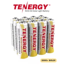 12PCS Tenergy AA 1000mAh NiCd Rechargeable Batteries Cells AA for Solar Light