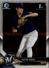 2018 Bowman Draft Chrome #BDC-104 Justin Jarvis Milwaukee Brewers