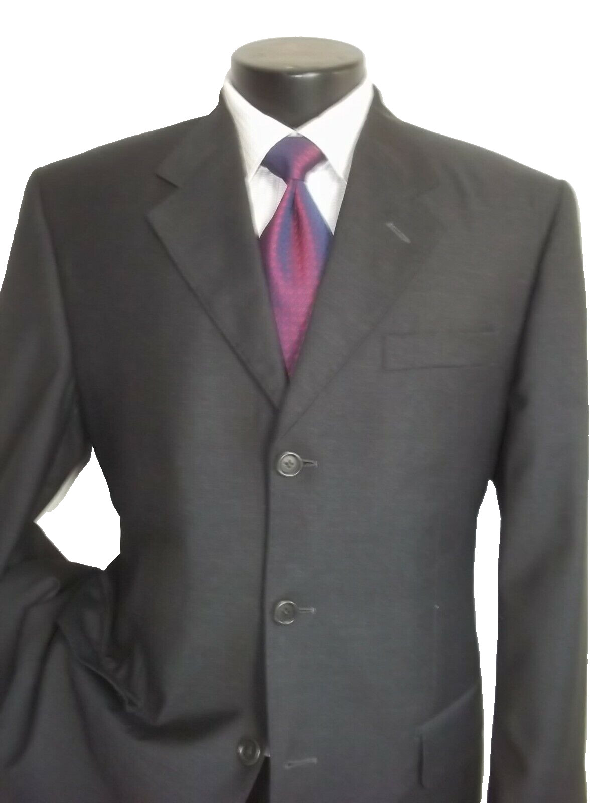 ! Tiglio Solid Gray 3Button Side Vents Super 150 … - image 4