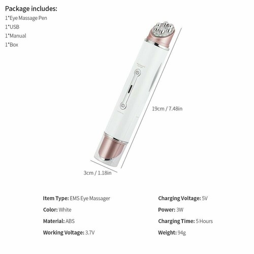 Electric EMS Ion Eye Face Massager Lift Tightening Vibration Pen Beauty Device - Picture 12 of 12
