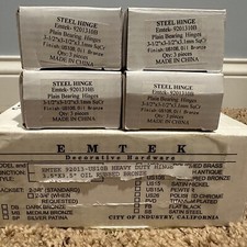 Zestaw 12 szt. Emtek 920131 Heavy Duty Stalowy zawias drzwiowy 3,5" Olej tarty brąz 3-1/2"