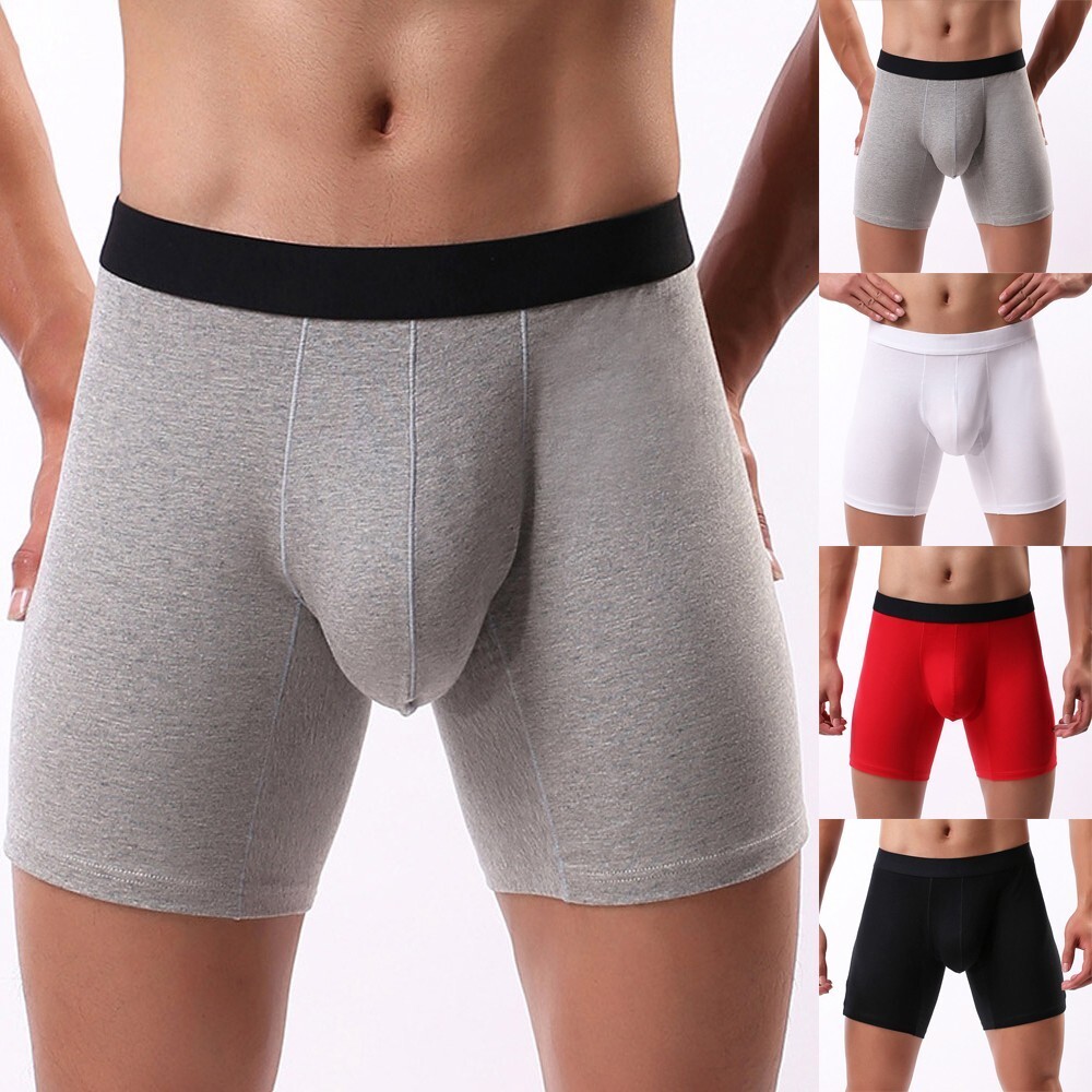 Shorts Thong Thongs Undies Leg Long Red White Black Gray Size Large New-image