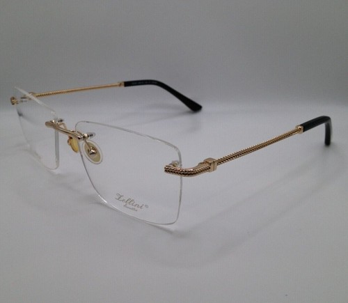 Zellini Lunettes ZL623 C1 23KGP Gold Plated Rimless Eyeglasses Frames 58-18-145 - Picture 2 of 5