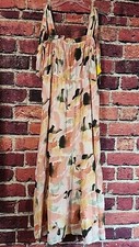 By The River Floral Midi Maxi Tiered Dress Sz L C90