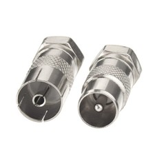 Bingfu Adapter anteny radiowej FM 75ohm F Złącze Adapter Typ F Złącze śrubowe