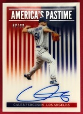 2019 Panini America's Pastime Caleb Ferguson 88/99 Autographs #50 Dodgers