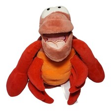 Disney Store Little Mermaid Sebastian Lobster Crab Plush Stuffed Animal Red 8"