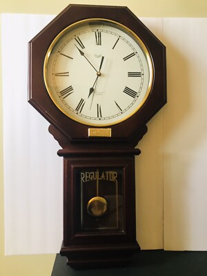 Vintage Versailles Quartz Pendulum 30'' x 16'' Wall Clock Westminister Chime (NF)