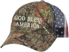 God Bless America Snapback American Flag Mesh  