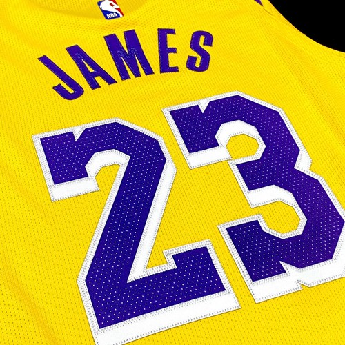 Authentique Nike Lebron James Lakers NBA Maillot Basketball Air Jordan Kobé - Photo 4 sur 12