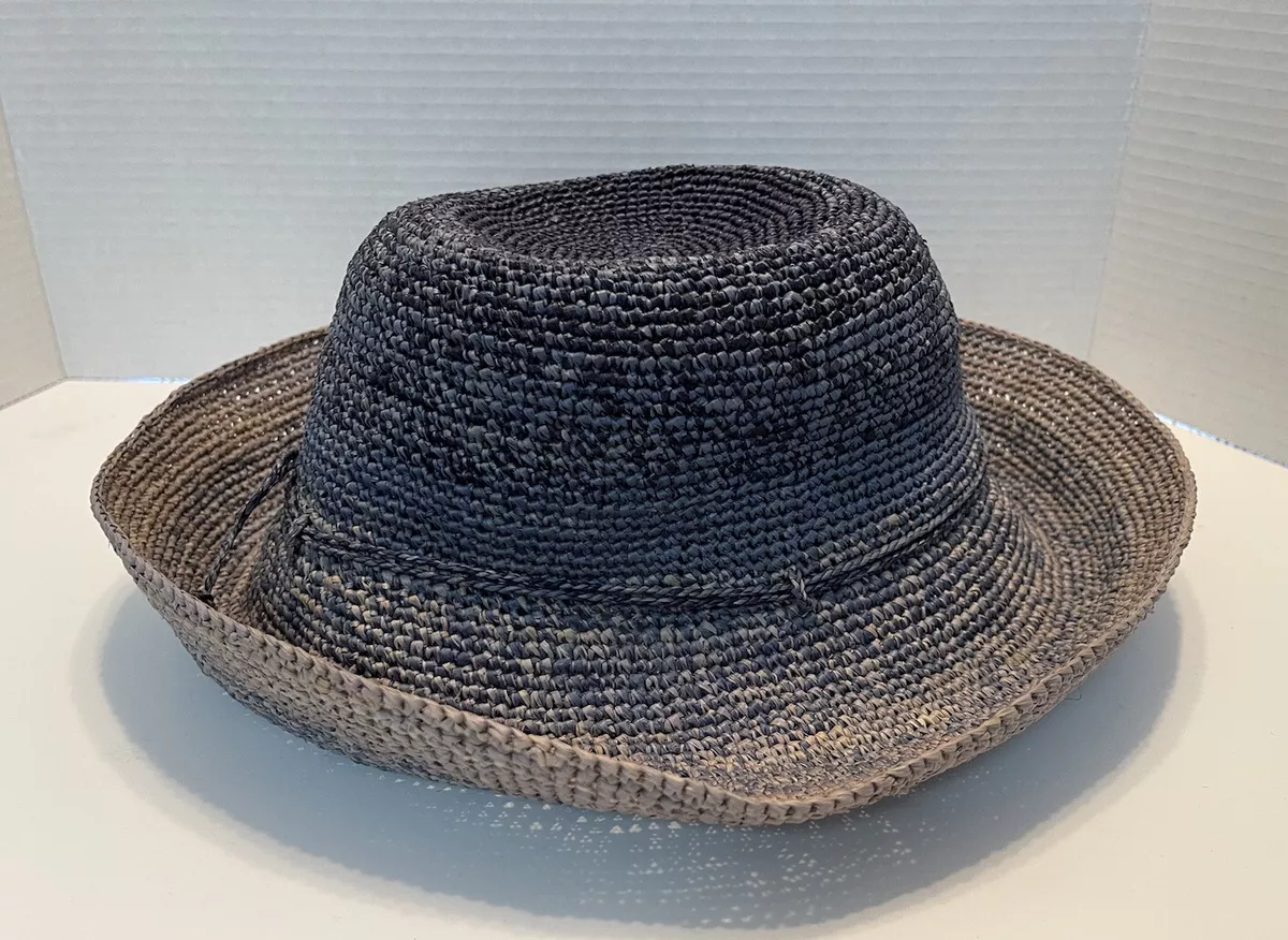 HELEN KAMINSKI 'PROVENCE 10' PACKABLE RAFFIA HAT BLUE