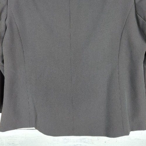 Larry Levine Classic Blazer Plus 30W Brown Pin Stripe Lined 1 Button Career - Picture 7 of 12