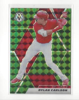 2021 Panini Mosaic Mosaic Green #227 Dylan Carlson RC Rookie Cardinals