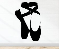 Ballerina Wall Sticker Art Decal girls bedroom ballet dancing pointe shoes