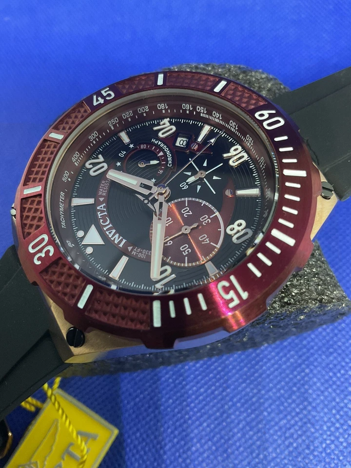 Invicta Aviator gold/aubergine mod 40505 men’s wristwatch - image 4 of 4