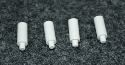 (4) 1x1x2 White Stackable Candle / Rod Brick Bricks - NEW Lego Parts