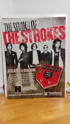 STROKESエフェクター visual sound Jekyll & Hyde THE STROKES VISUAL SOUND JEKYLL HYDE OVERDRIVE PEDAL PRINT AD 11 X