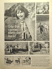 Eastman Kodak Co. Rochester NY Instamatic Camera Teens Vintage Print Ad 1965
