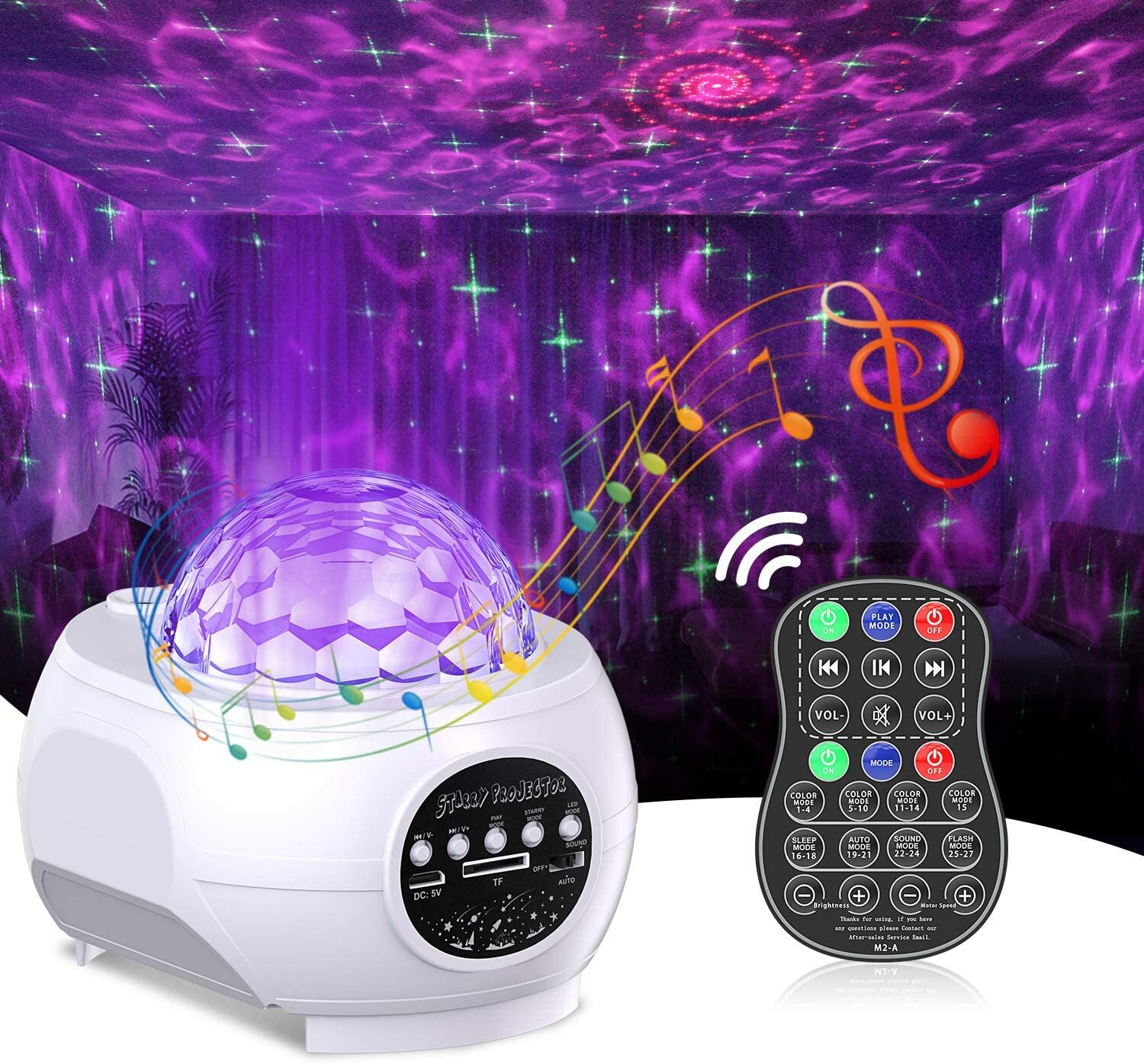 Star Projector Galaxy lamp LED Starry Sky Moon Night Light W/Remote