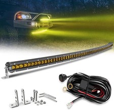 714202632384450in Yellow Curved Led Light Bar Fog Off-road For Trucks Suv 714202632384450in Yellow Curved Led Light Bar Fog Off-road For Trucks Suv