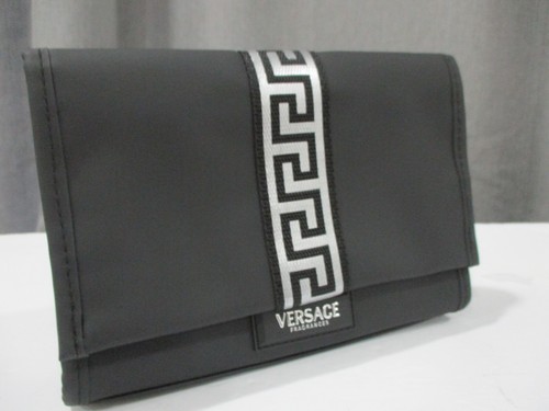 GORGEOUS VERSACE FRAGRANCES NECESSAIRE CLUTCH IN BLACK COLOR PVC MATERIAL NWTAG!