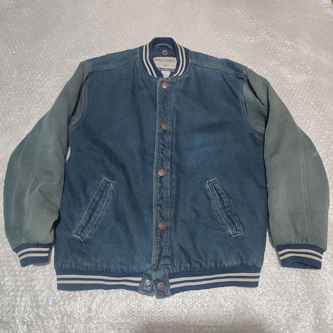 Old High Sierra Denim Stadium Jacket Men's Size S EL-14/16 New Condition