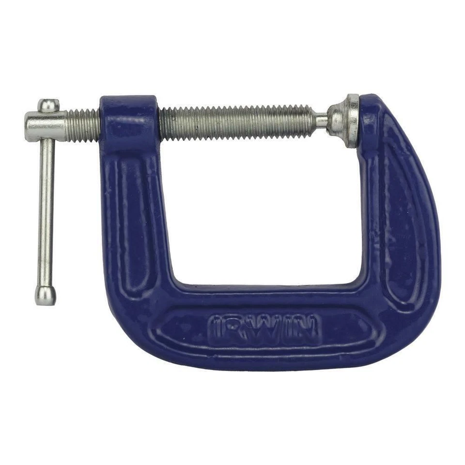 2 pack IRWIN 1901231 Steel C-Clamp 1-1/2 inch Max Open 1-1/2 Inch Throat Depth - Image 2 of 4