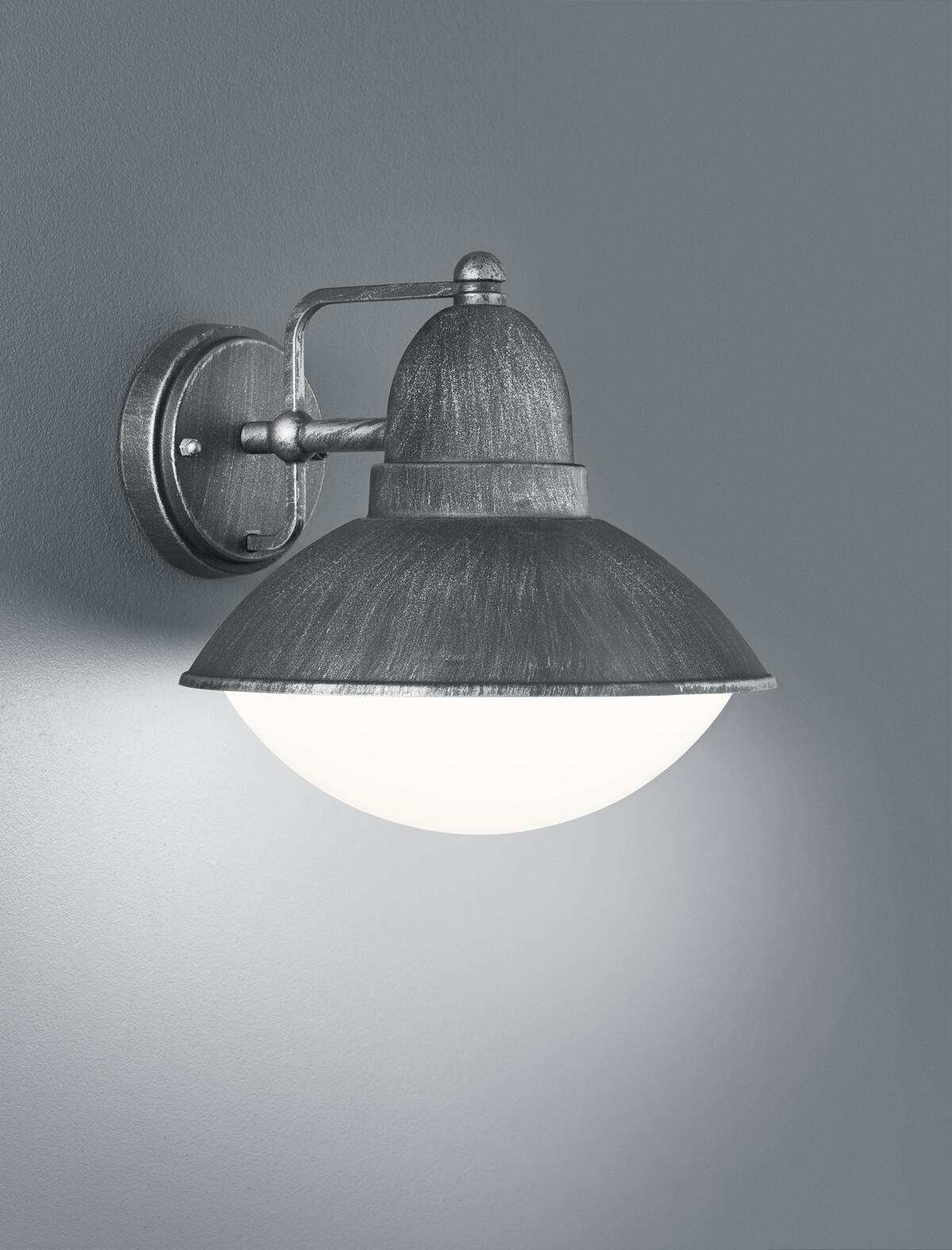 Amur applique da esterno fusione di alluminio grigio antico l.22cm x h. 22,5cm M