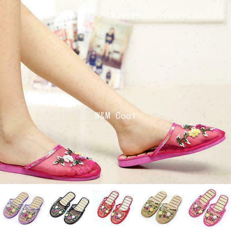 PANTOFOLA D’ORO Mocassini infradito donna LADY rete floreale ciabatte slip on mules