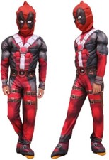 Boys Heroes 3D Print Bodysuit Red Suit Zentai Spandex Jumpsuit Size XS