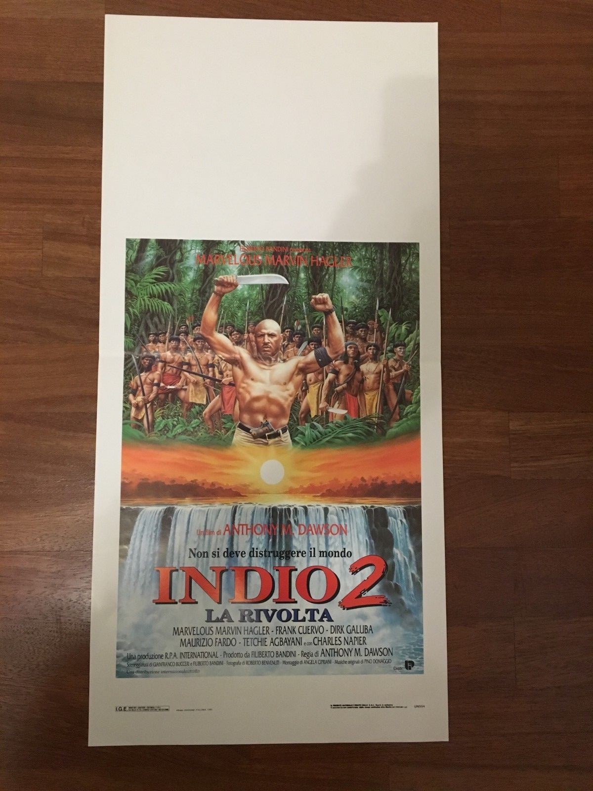 Locandina originale film Indio (1989) - Regia di Antonio Margheriti