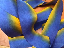 silk ribbon 1" on the bias hand dyed 1yd made in USA brazil