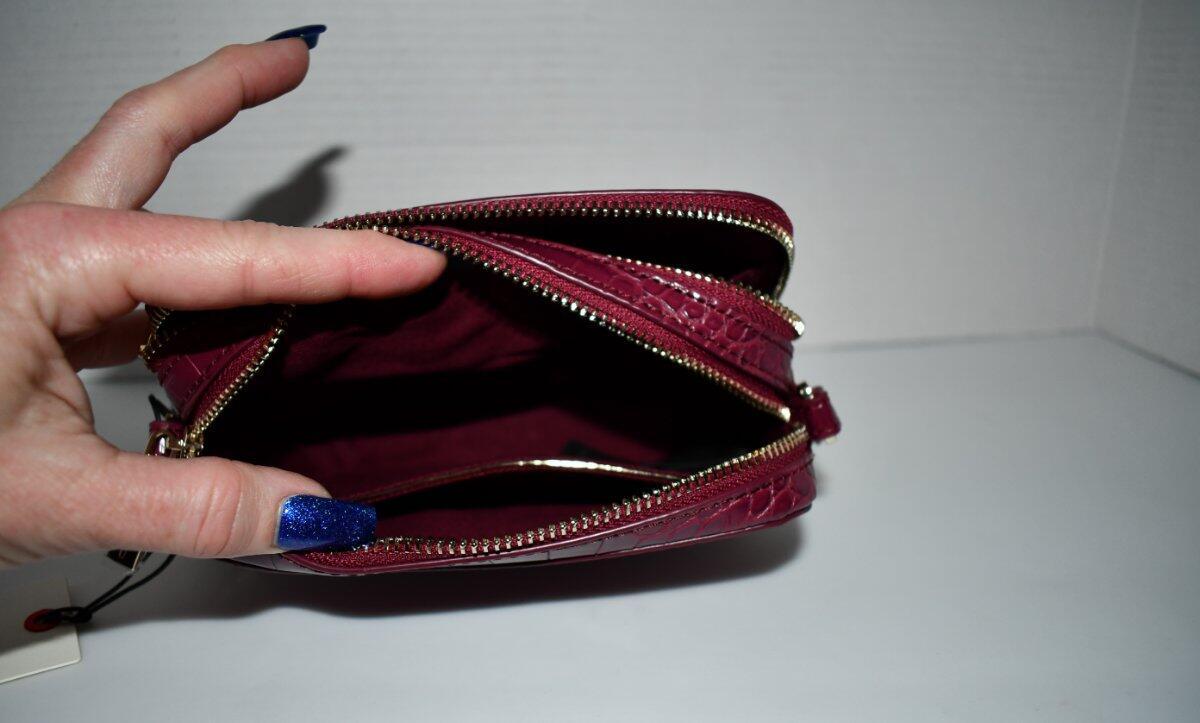 Ted Baker Stina Mini Double Zip Camera Bag in Deep Purple #248415