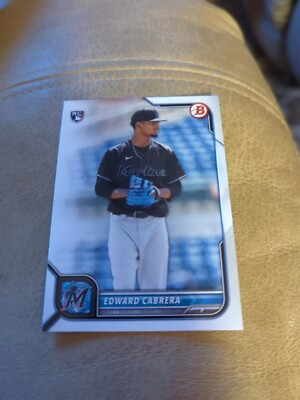 2022 Bowman #78 Edward Cabrera Rookie Card Marlins RC